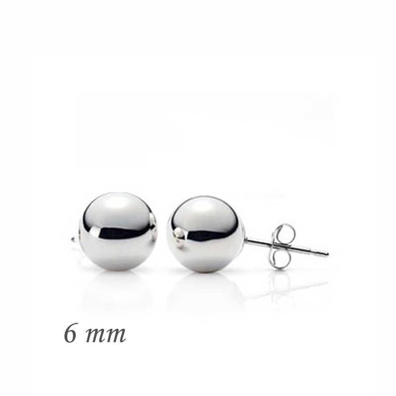 Hk Gümüş Kadın Küpe Top 6 mm|Gümüş Takı Hediyelik Ürünler