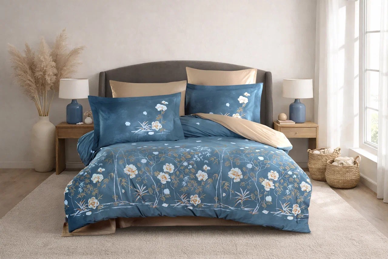 Hobby Çift Kişilik Poplin Nevresim Parlin Aqua