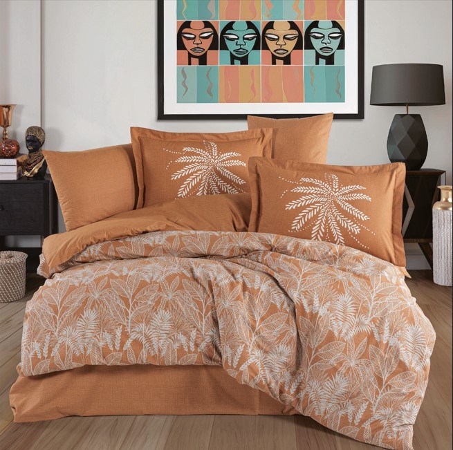 Hobby Çift Kişilik Poplin Nevresim Selene Tarçın