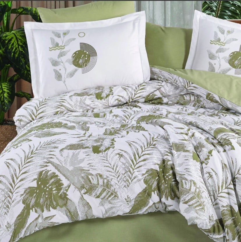 Hobby Çift Kişilik Poplin Nevresim Tiffany Yeşil