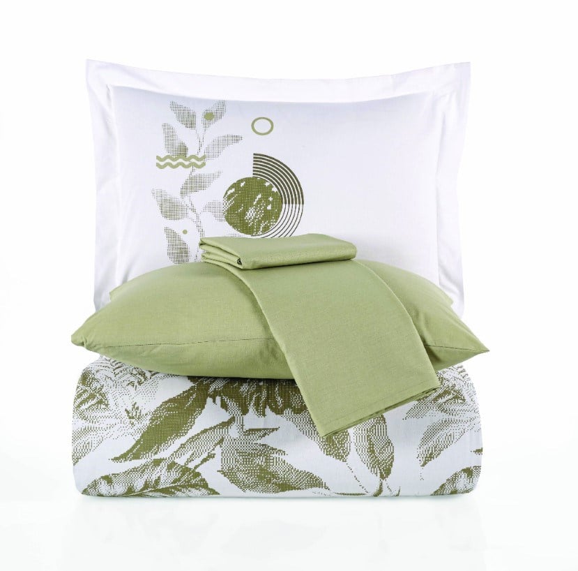 Hobby Çift Kişilik Poplin Nevresim Tiffany Yeşil