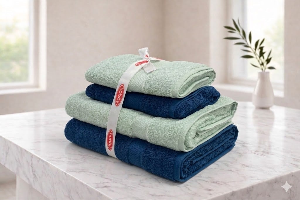 Hobby Hamam Seti Lacivert Su Yeşili