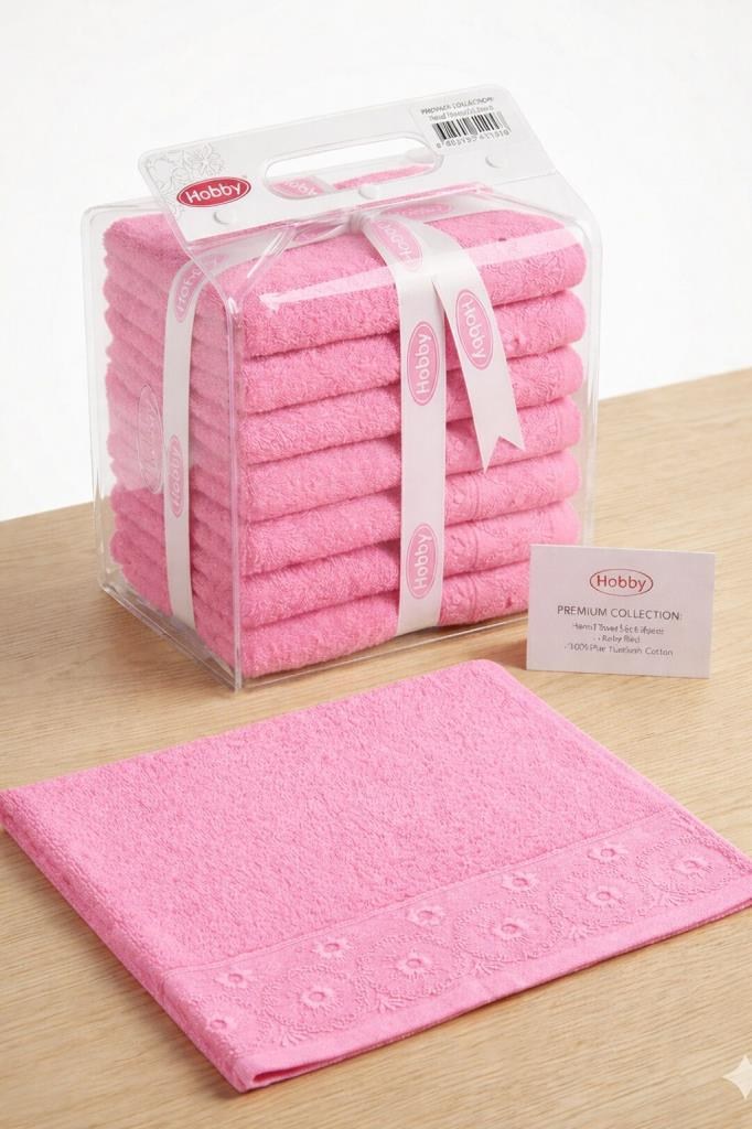 Hobby Rainbow 30X50 10´lu Mutfak Havlusu Pembe