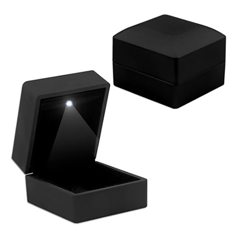 Hk Yüzük Kutusu Işıklı Siyah Renk |Gümüş Takı Hediyelik Ürünler