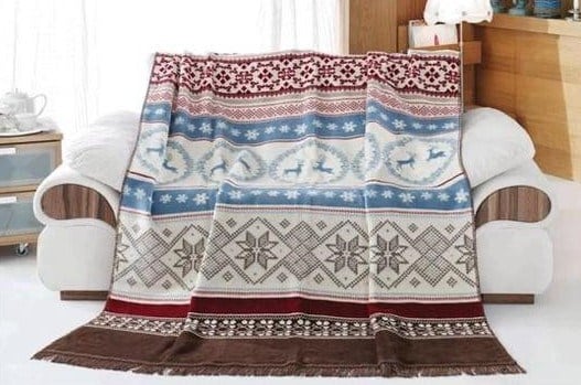 Merinos West Kahve Çift Kişilik Battaniye