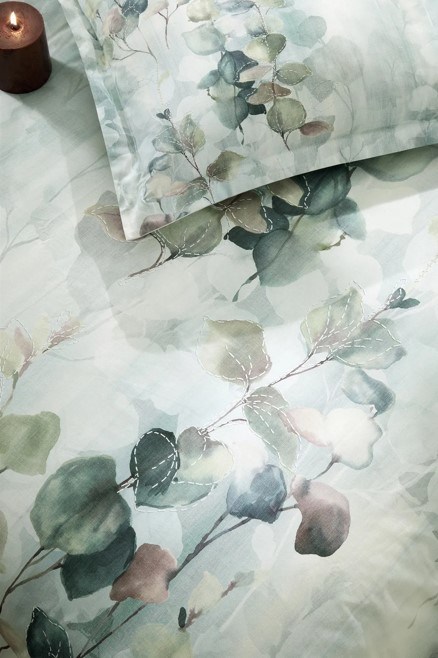 ND Çift Kişilik Ranforce Nevresim Takımı Nature Drip Yeşil