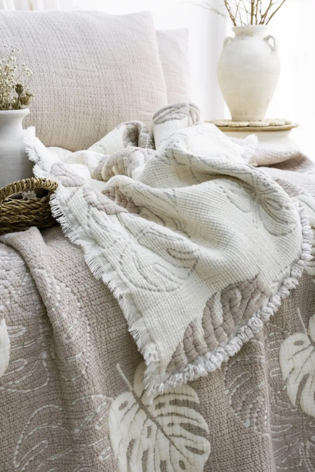 Şaheser Home Collection Yatak Örtüsü Seti Çift Kişilik Forest Bej