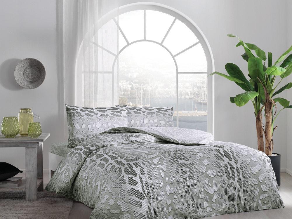 Taç Çift Kişilik Ranforce Nevresim Takımı Edgar Yeşil