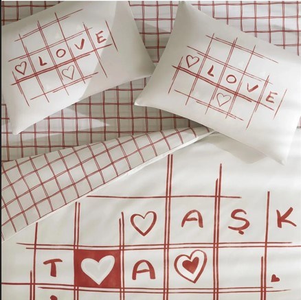 ND Glow Parlayan Çift Kişilik Nevresim Takımı Romenta Kırmızı