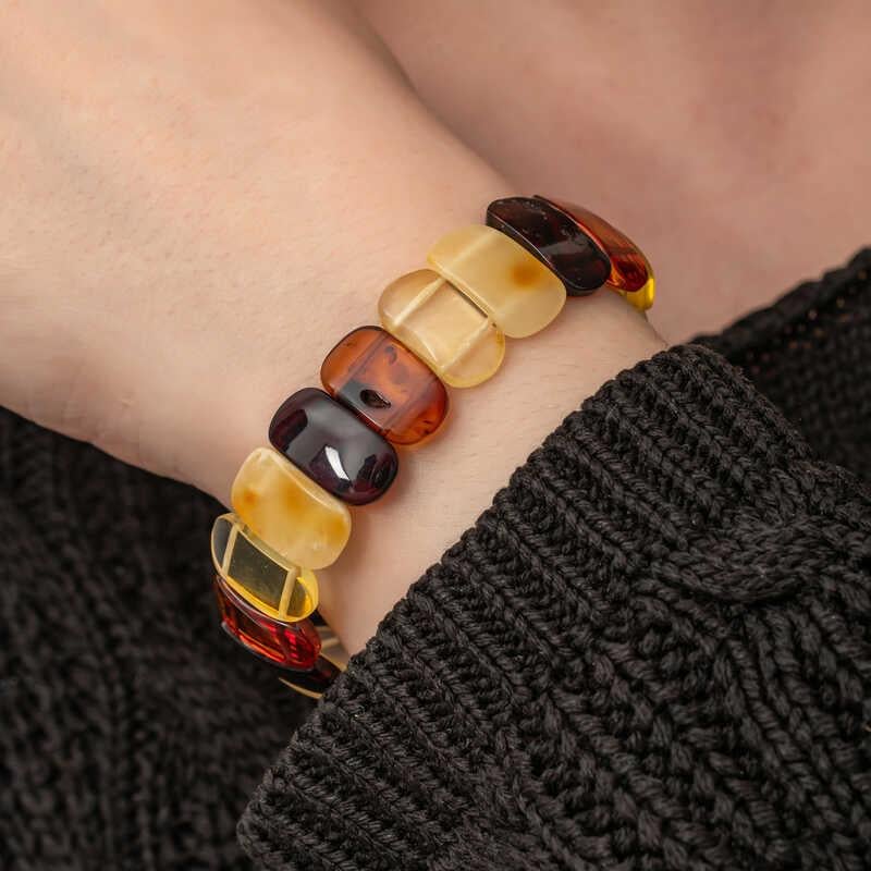 Hk Yetişkin Kehribar Bileklik Damla|Gümüş Takı Hediyelik Ürünler