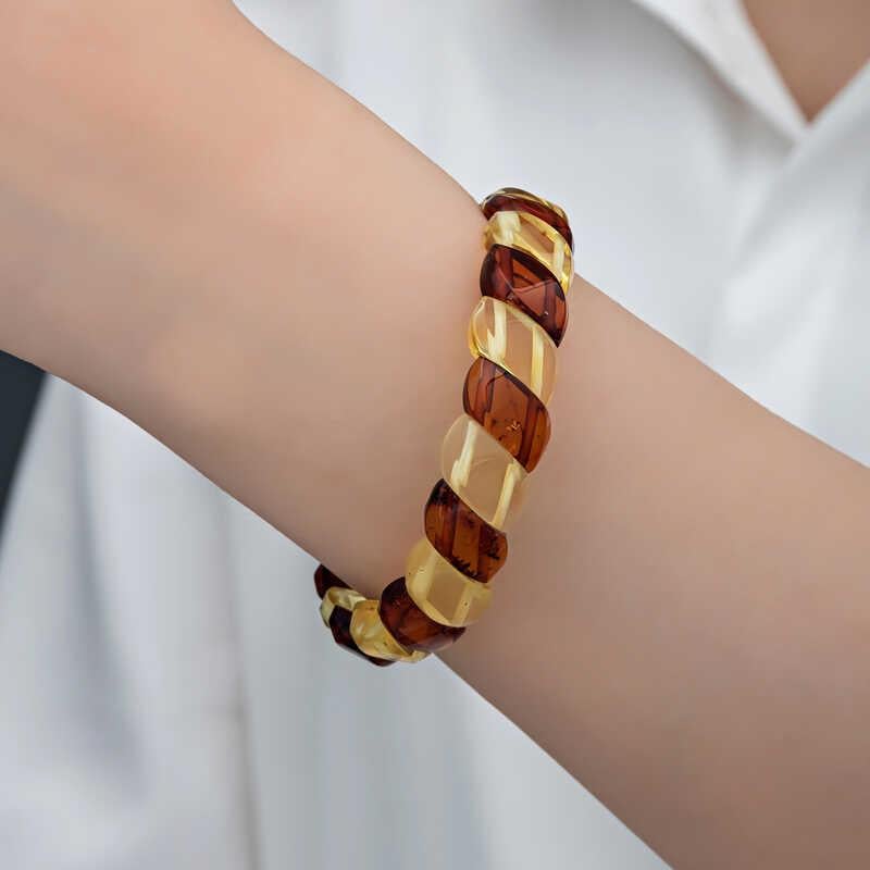 Hk Yetişkin Kehribar Bileklik Damla|Gümüş Takı Hediyelik Ürünler