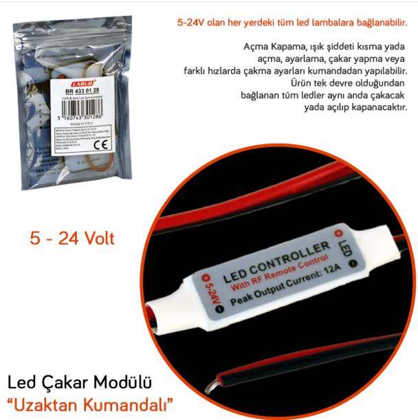 Carub Fren-Stop Led Çakar Modülü Uzaktan Kumandalı