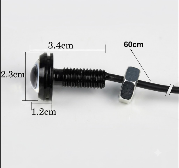 Kartal Gözü Oto Ayna Altı Led Beyaz 23mm 2 Adet