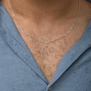 Hk Gümüş Figaro Zincir 1.50 mm  - 0.40 mikron|Gümüş Takı Hediyelik Ürünler 