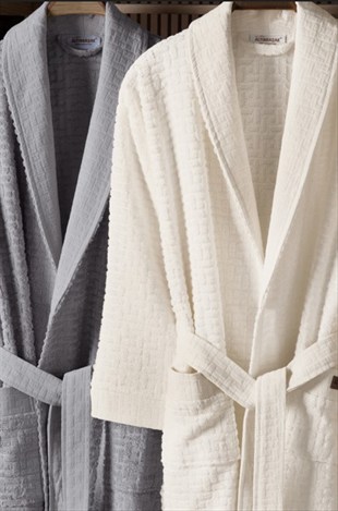 ND Bambu Bornoz Seti Lisse Coin İvory