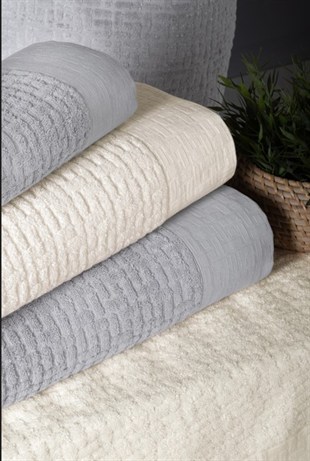 ND Bambu Bornoz Seti Lisse Coin İvory