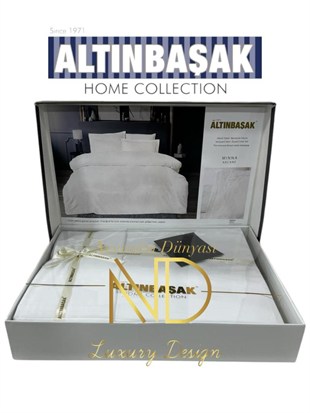 ND Jakarlı Saten Çift Kişilik Nevresim Takımı Mınna Arcane