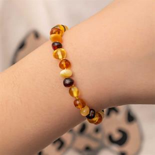 Hk Bebek Kehribar Bileklik Damla |Gümüş Takı Hediyelik Ürünler