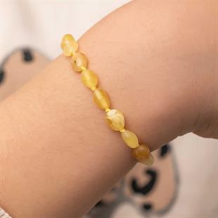 Hk Bebek Kehribar Bileklik Damla |Gümüş Takı Hediyelik Ürünler