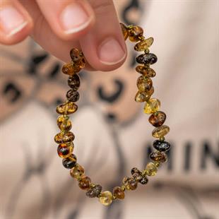 Hk Bebek Kehribar Bileklik Damla |Gümüş Takı Hediyelik Ürünler