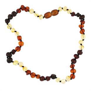 Hk Bebek Kehribar Diş Kolyesi Damla|Gümüş Takı Hediyelik Ürünler