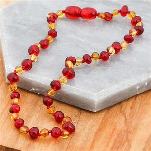 Hk Bebek Kehribar Diş Kolyesi Damla|Gümüş Takı Hediyelik Ürünler