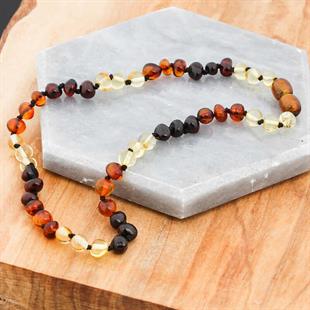 Hk Bebek Kehribar Diş Kolyesi Damla|Gümüş Takı Hediyelik Ürünler