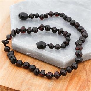 Hk Bebek Kehribar Diş Kolyesi Damla|Gümüş Takı Hediyelik Ürünler