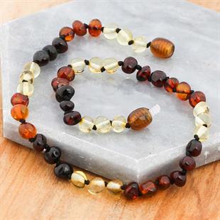 Hk Bebek Kehribar Diş Kolyesi Damla|Gümüş Takı Hediyelik Ürünler