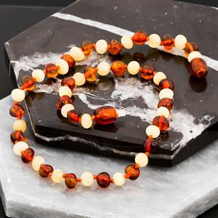 Hk Bebek Kehribar Diş Kolyesi Damla|Gümüş Takı Hediyelik Ürünler