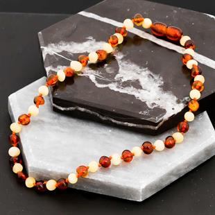 Hk Bebek Kehribar Diş Kolyesi Damla|Gümüş Takı Hediyelik Ürünler