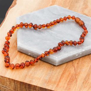 Hk Bebek Kehribar Diş Kolyesi Damla|Gümüş Takı Hediyelik Ürünler