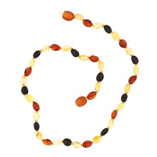 Hk Bebek Kehribar Diş Kolyesi Damla|Gümüş Takı Hediyelik Ürünler