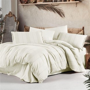 ND Çift Kişilik Nevresim Takımı Arakis V5 Ekru