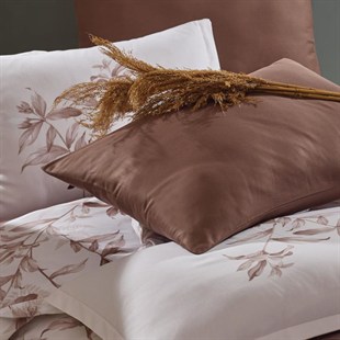 ND Pamuk Saten Çift Kişilik Nevresim Takımı Mass v1 Kahve