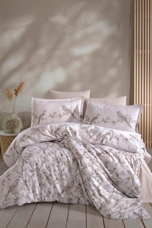 ND Ranforce Nevresim Takımı Çift Kişilik Mevlin V1 Bej