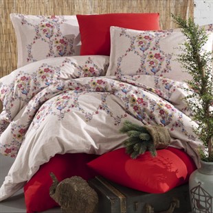 ND Ranforce Nevresim Takımı Çift Kişilik Navas V1 Kırmızı