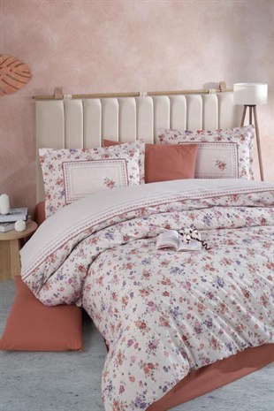 ND Ranforce Nevresim Takımı Çift Kişilik Visam V1 Kiremit