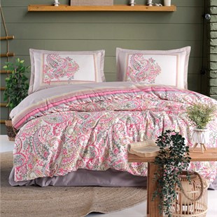 ND Ranforce Nevresim Takımı Çift Kişilik Luga V1 Pembe