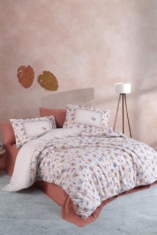 ND Ranforce Nevresim Takımı Çift Kişilik Visam V1 Kiremit