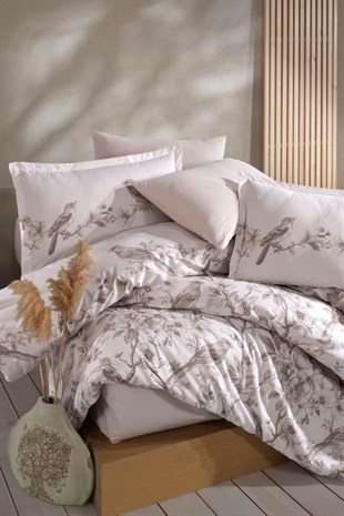 ND Ranforce Nevresim Takımı Çift Kişilik Mevlin V1 Bej