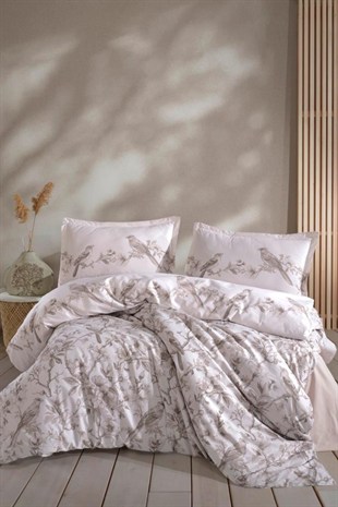 ND Ranforce Nevresim Takımı Çift Kişilik Mevlin V1 Bej