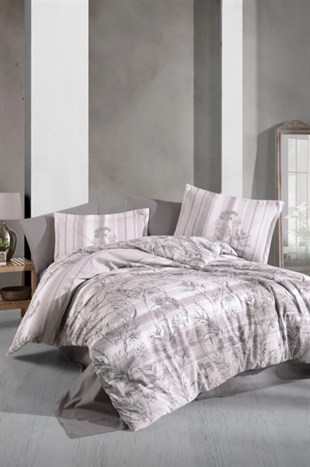 ND Ranforce Nevresim Takımı Çift Kişilik Simle v1 Gri