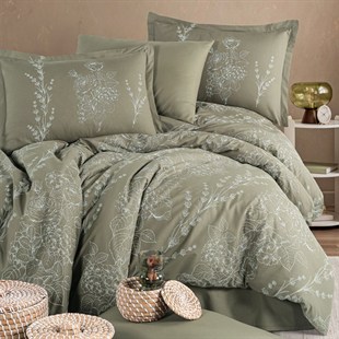 ND Ranforce Nevresim Takımı Çift Kişilik Vinya V1 Yeşil