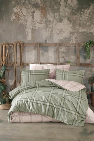 ND Tek Kişilik  Ranforce Nevresim Takımı Capella V1 Yeşil