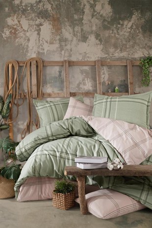 ND Tek Kişilik  Ranforce Nevresim Takımı Capella V1 Yeşil