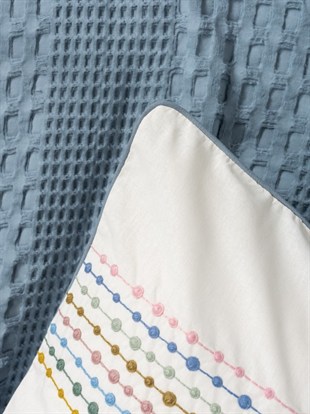 ND Aura Çift Kişilik Pike Takımı Pebble İndigo