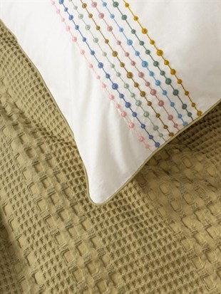 ND Aura Çift Kişilik Pike Takımı Pebble Hardal