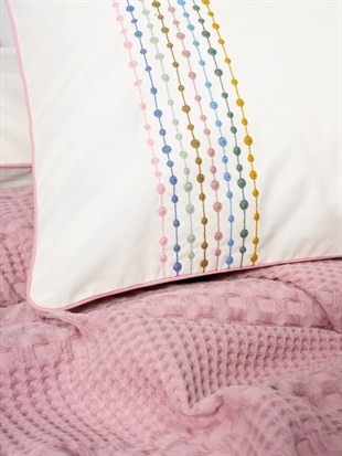 ND Aura Çift Kişilik Pike Takımı Pebble Pembe