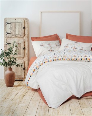 ND Candy Çift Kişilik Nevresim Takımı Milis Kiremit